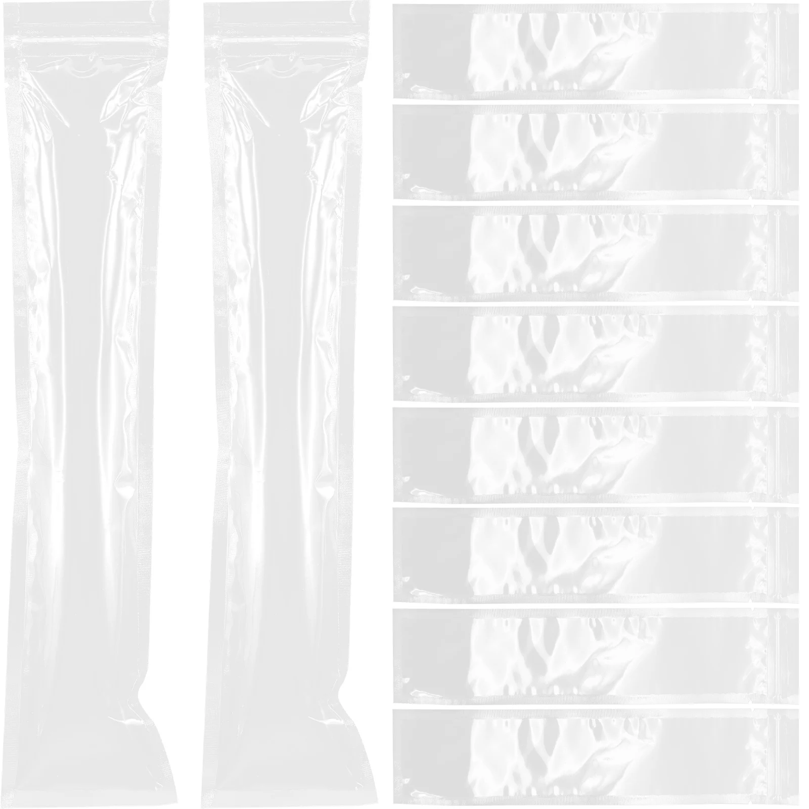 

100pcs Waterproof Zipper Ice Bags 55x280mm Disposable Clear DIY Ice Candy Making Sucker Pouches Storage Plastic Set