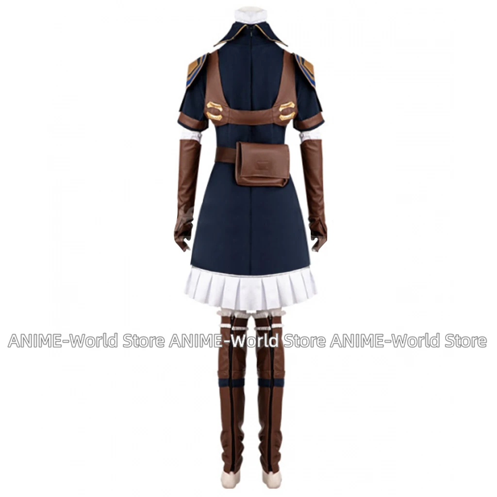 Game Arcane Caitlyn Cosplay Costume The Sheriff of Piltover Caitlyn Cosplay Costume Uniform Dress Outfit Anime Arcane Wig