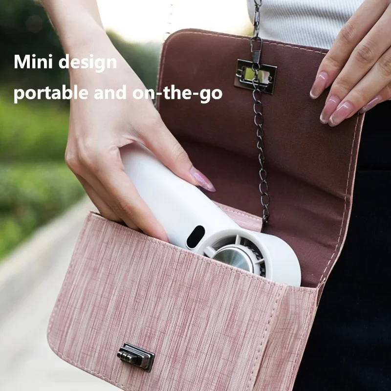 Portable Handheld Turbo Fan 100 Wind Speeds Adjustable Mini Personal Fan 3600mAh Battery Operated Electric Hand Fan Fast Cooling