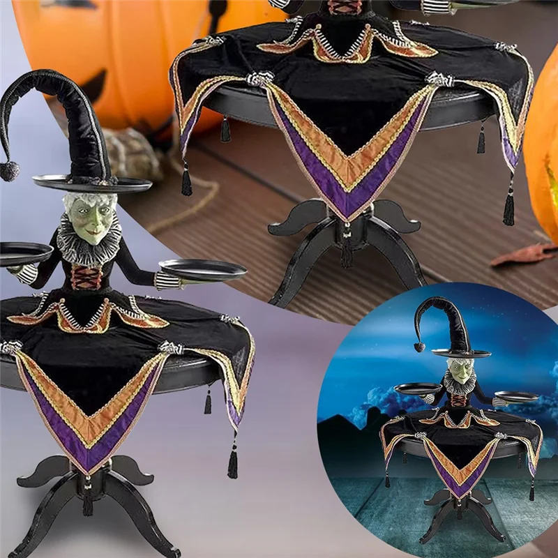 Halloween Hexe Snack Schüssel stehen Festival Cupcake Teller Servier geschirr Tisch Süßigkeiten Lagerung Tablett für Fest