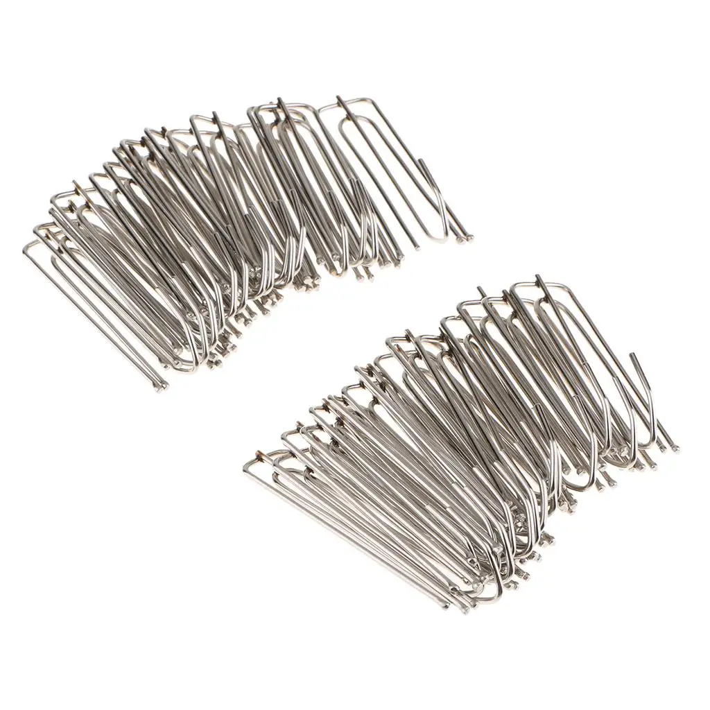 2-6pack 30Pieces Curtain Clip Tape Hooks Deep Prong Pinch Silver - Metal