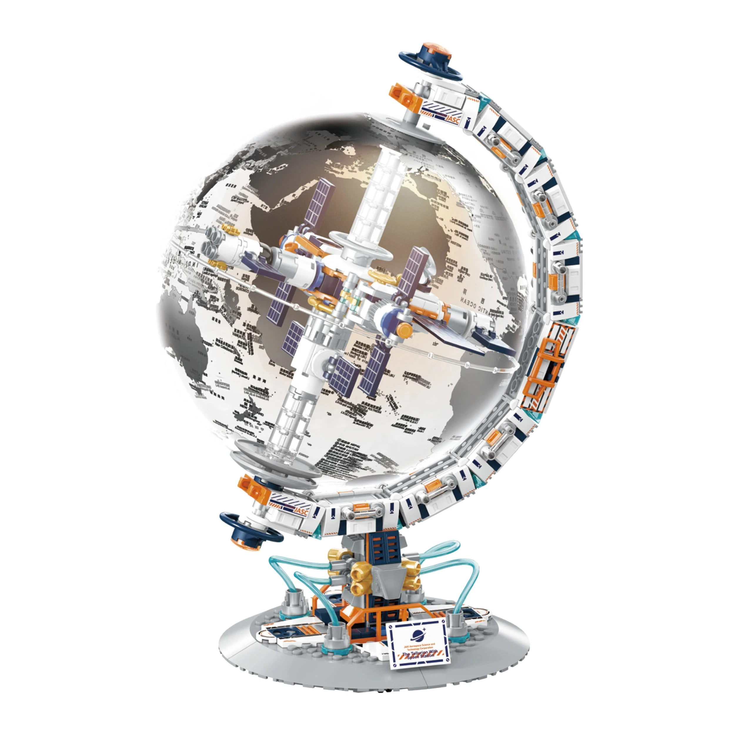 Space Dawn Globe Building Blocks Set Space Station Building Blocks Collectible World Globe Model Gift Idea for Collectors