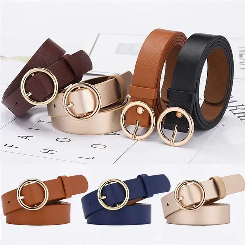 Women PU Leather Waistbands Adjustable Belts Fashion Casual Pin Buckle Belts for Waist Strap Jeans Skirt Men Female
