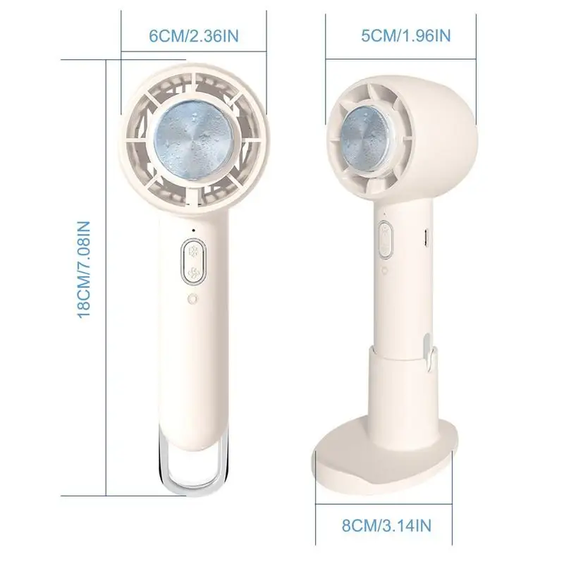 Ice Cooling Fan Mini Air Cooler Fan With Multifunctional Built-in Semiconductor Standable Design And Long Battery Life Ideal For