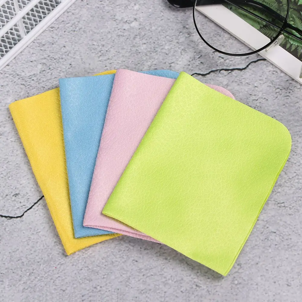 4 Pcs Random Color New Phone Camera Microfiber Eyeglasses Cleaner Glasses Cleaning Cloth Lens Phone Screen
