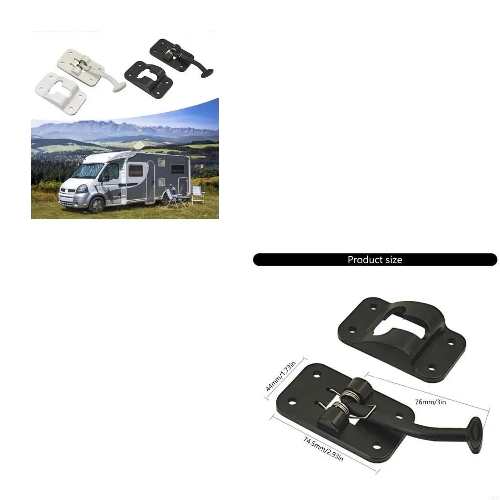 F1CF Door Catch Hook Secure Travel Trailer Windproof latches Lock for Motorhomes Cabin