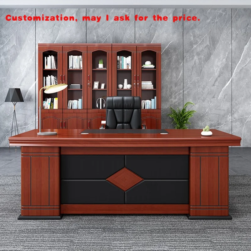 

custom.Solid Wood Office Desk Executive Manager CEO Director Big Table Design