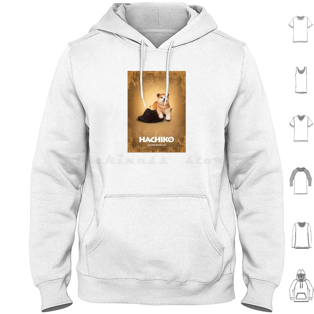 Hachiko Hoodies Long Sleeve Movie Film Cinema Minimal Oscar Drama Comedy Horror Hachiko