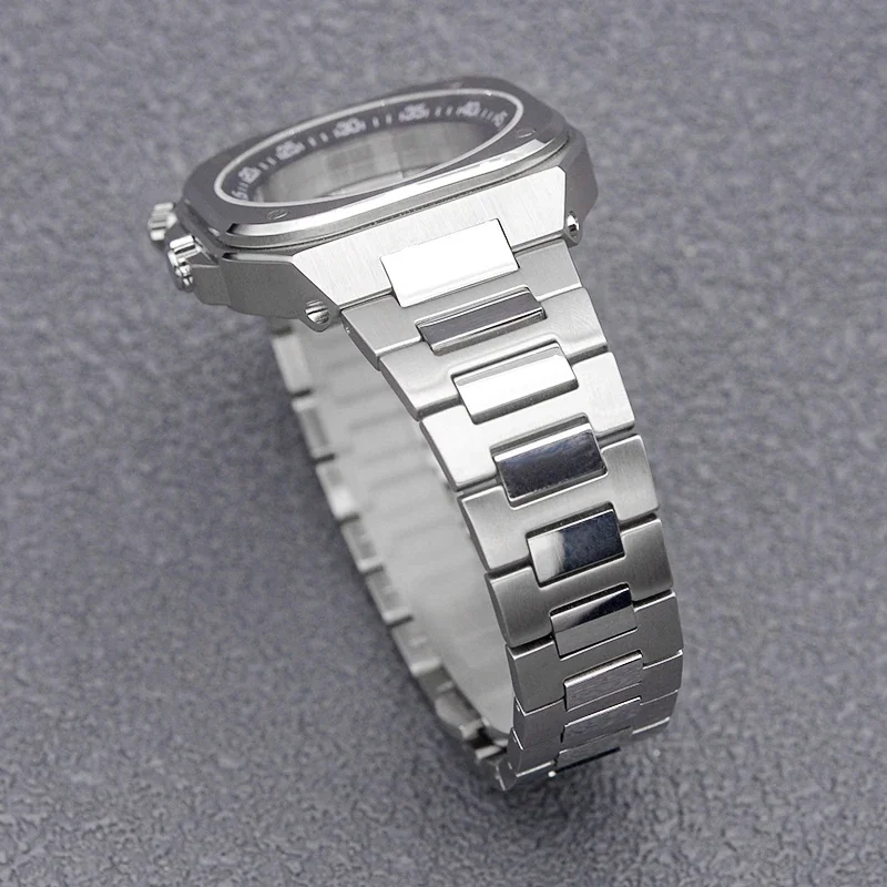 42mm Square Watch Case Rotated Ring Sapphire Glass Transparent Case Back Cover Fit NH34 NH35 NH36 4R 7S Japan Automatic Movement