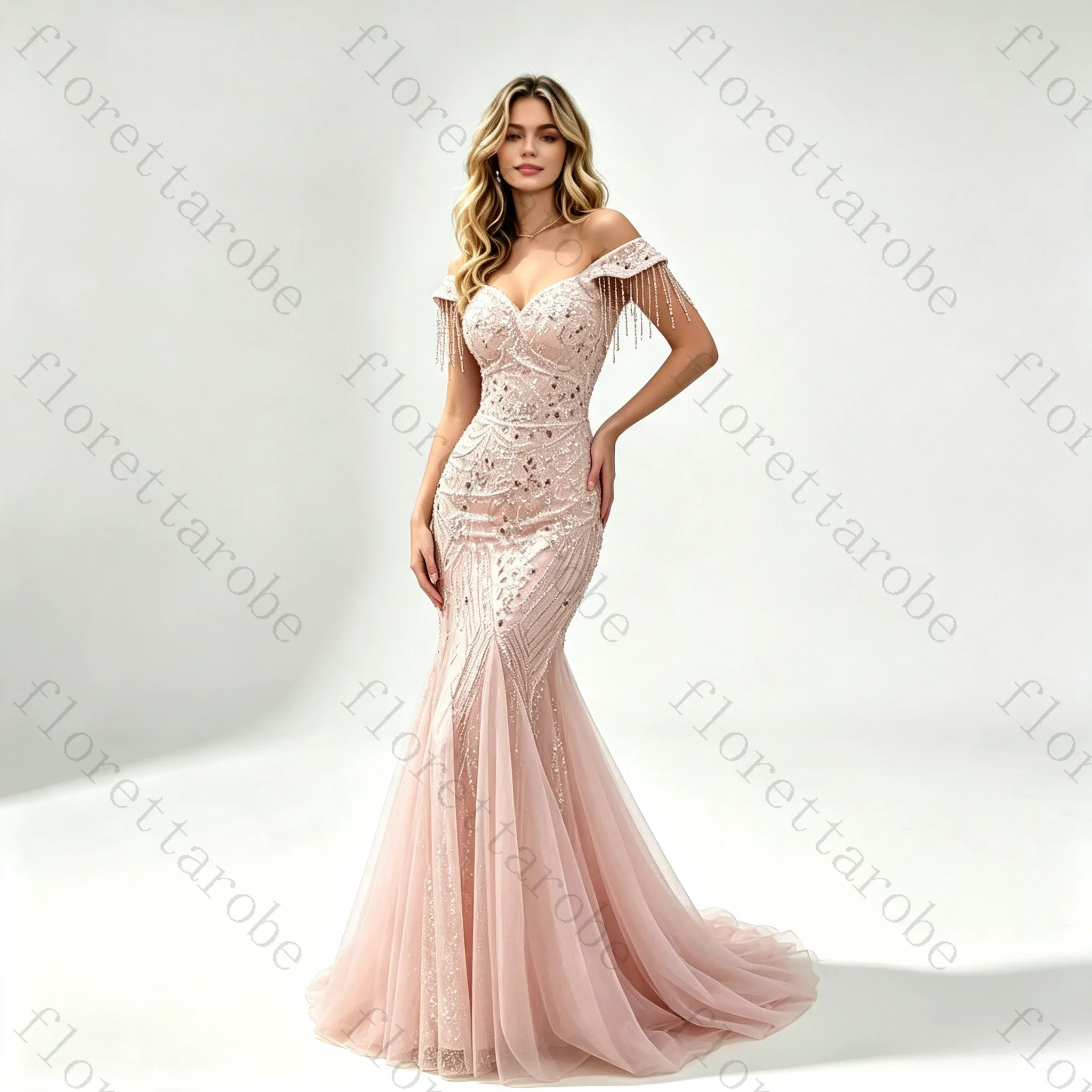 Customized Tassel Beading Mermaid Wedding Dresses Luxury Sequined sleeveless Sexy Anke Length Sleeveless Bridal Gowns for 2026