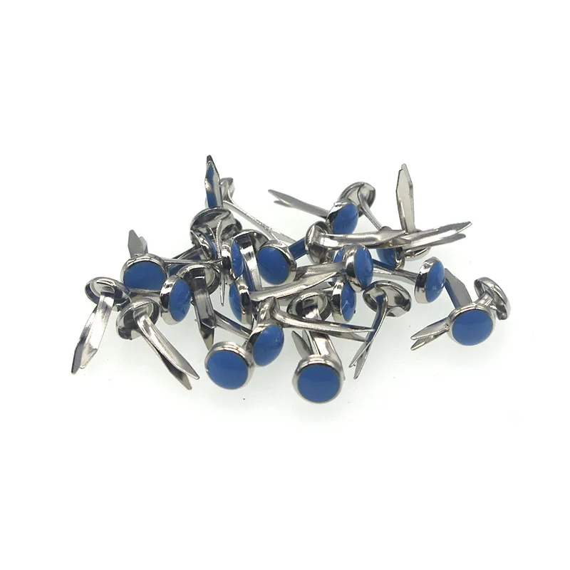 50PCs/Bag 14x6.5mm Enamel Drip Round Metal Brads Scrapbooking Embellishment Fastener DiyBrad Crafts For shoes Decoration BR1516