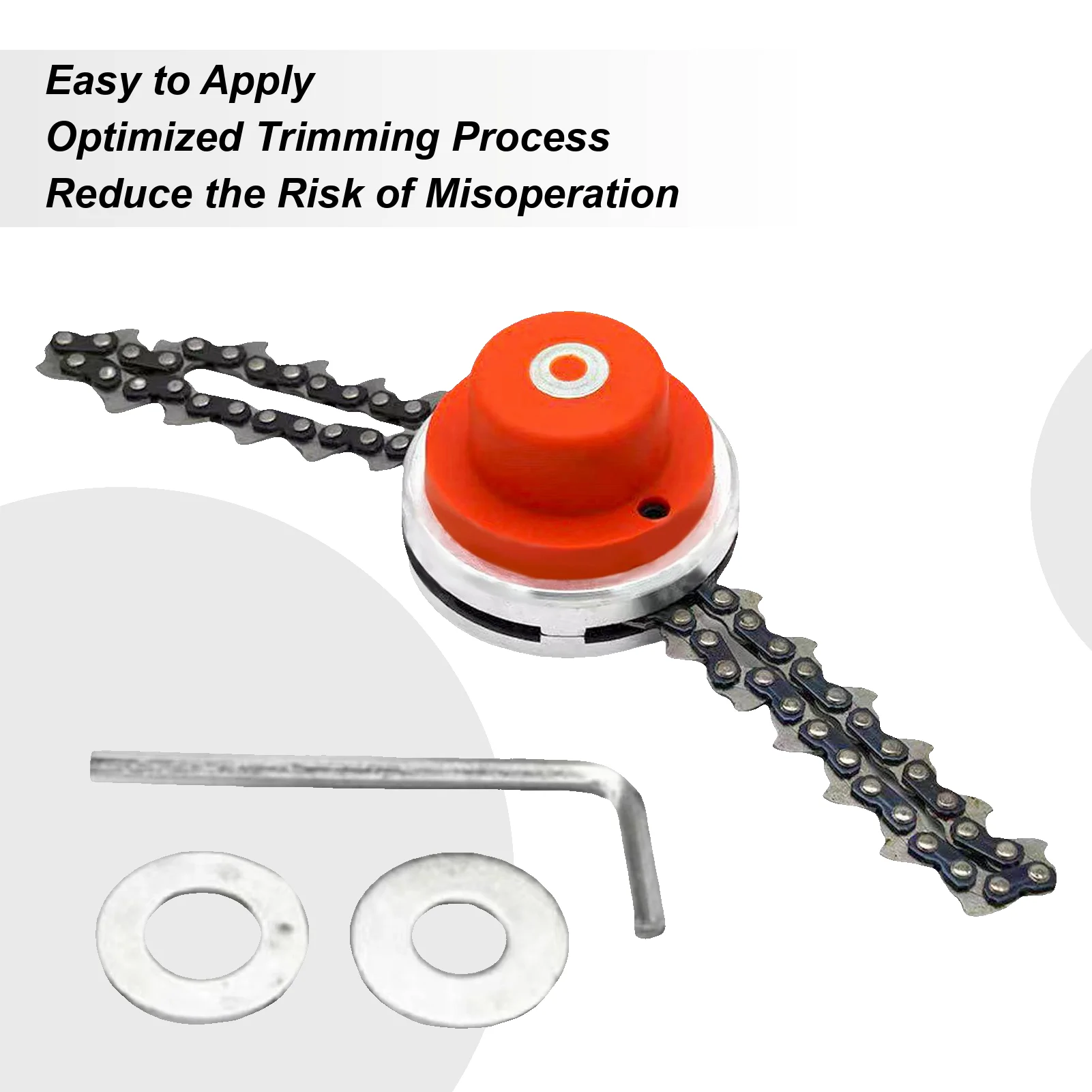 Chain Trimmer Head Replacement Chain Trimmer Head For Lawn Mower Brush Cutter Cutting Machinery Mower Cutter For Outdoor Garden