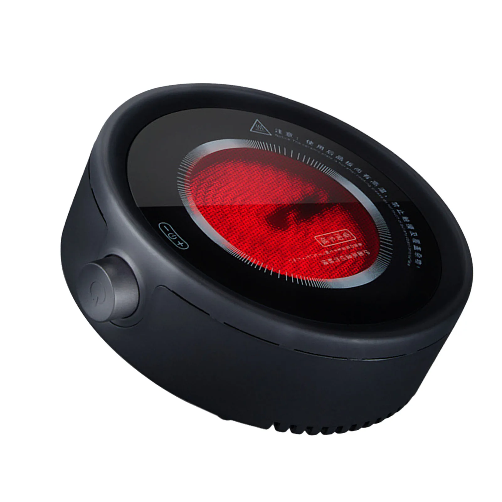 موقد شاي كهربائي صامت، طبق تسخين صغير من السيراميك لصنع الماء المغلي، تعديل مقبض القهوة