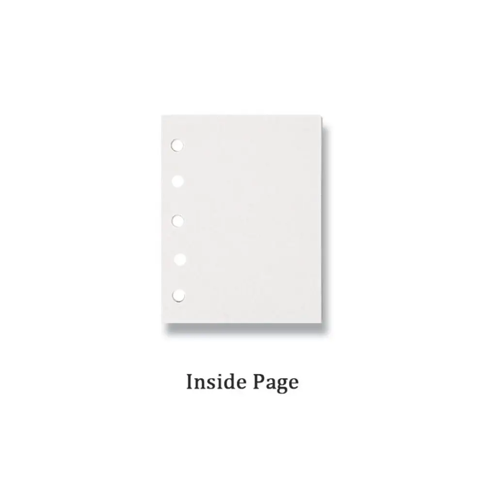 Simple M5 Loose Leaf Notebook Blank Page PU Leather Mini Pocket Notebook Planner Schedule DIY Binder Notebook School