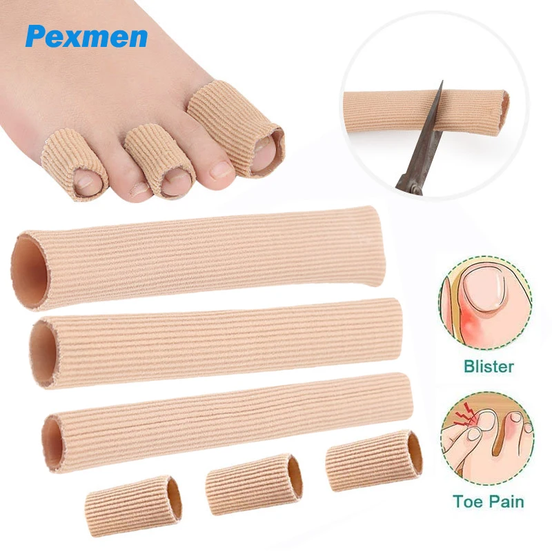 Pexmen 1/2/3 قطعة أنابيب أصابع القدم القابلة للقص الأكمام جل أصابع كم حماة الإغاثة تو ضغط الألم مزيل الذرة والنسيج #1