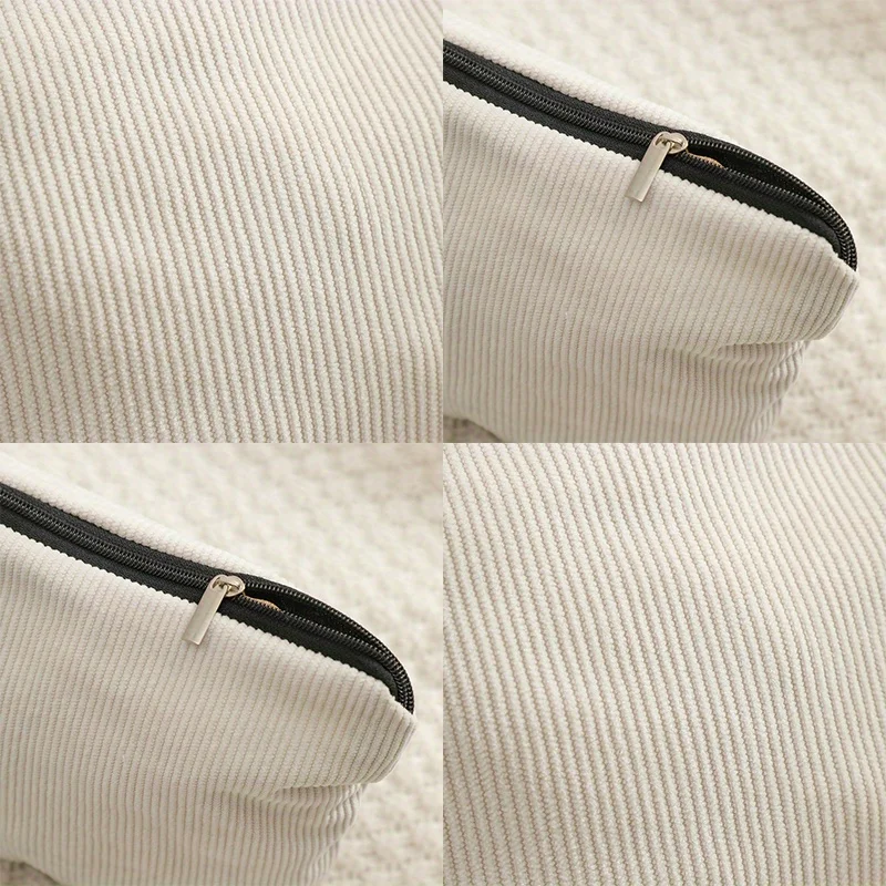 1pc Bride Makeup Bag Blue Bride Bag for Bridal Shower Wedding Engagement Gifts Patterned Corduroy Zipper Makeup Bag, Lightweight view 4