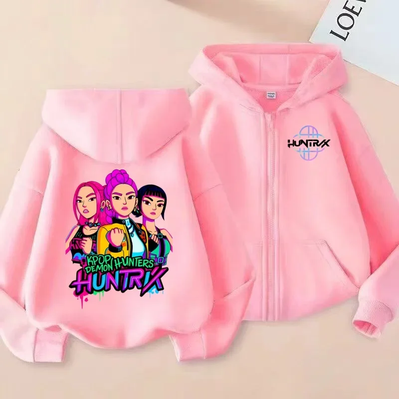 Huntrix Wind Kpop Demon Hunters تحت عنوان الأطفال سستة البلوز هوديي للبنين والبنات العصرية أنيمي طباعة الأعلى #4
