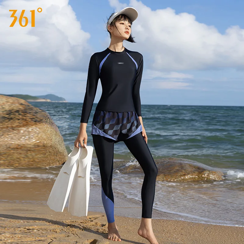 361Women Sun Protection WaterProof Beach Surfing Push Up Rash Guard Female Quick-Drying Workout Fitness Yoga Running SwimWear