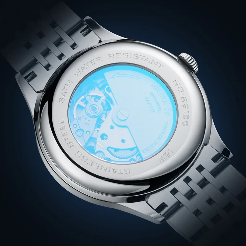 Часы наручные мужские механические с сапфировым стеклом и автоматическим механизмом