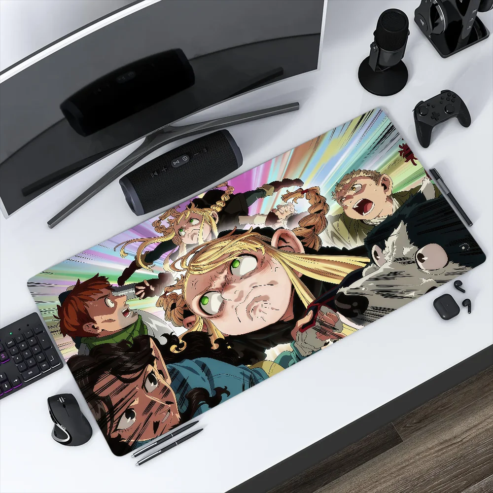 Anime Delicious In Dungeon Mouse Pad Large Non-slip Lockedge Desktop Computer Desk Mat Keyboard MousePad Office Gamer Student
