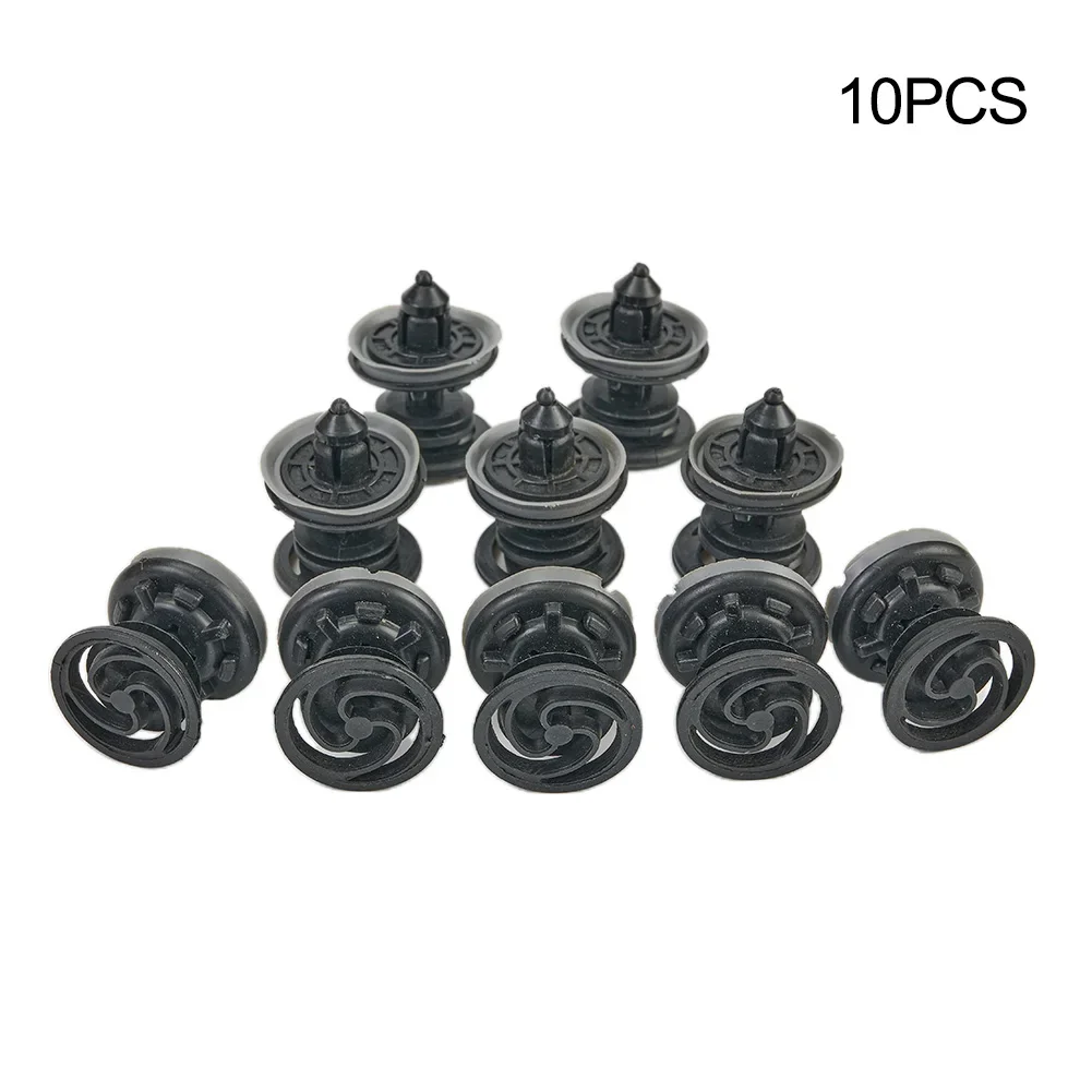 10PCS Interior Door Panel Push Type Clips For PassatBus T5 Taureg 7L6868243 Nylon Black Door Panels Clip Car Accessories