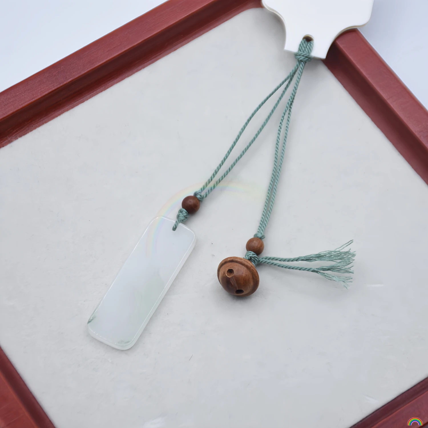 Natural Tianshan Emerald Stone Bookmark Jade Pool Broken Shadow Jade Brand Classical Chinese Style Pendant Mobile Chain Rwbuy