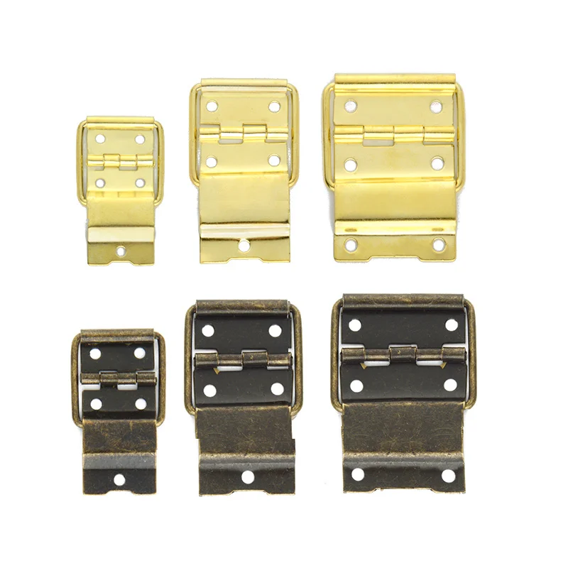4pcs Antique Door Butt Hinge Cabinet Hardware Decorative Brass Hinge for Wooden Case Packaging Jewelry Boxes DIY Accessories