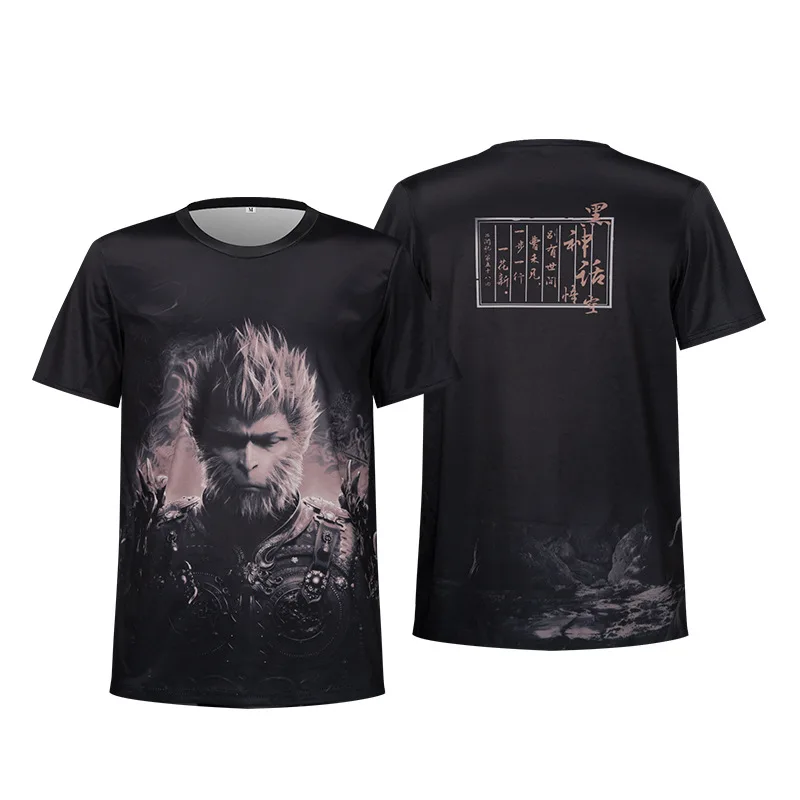 2024 New Black Myth WuKong Cosplay t-shirt gioco 3D Print Streetwear uomo donna moda manica corta Tees top abbigliamento uomo