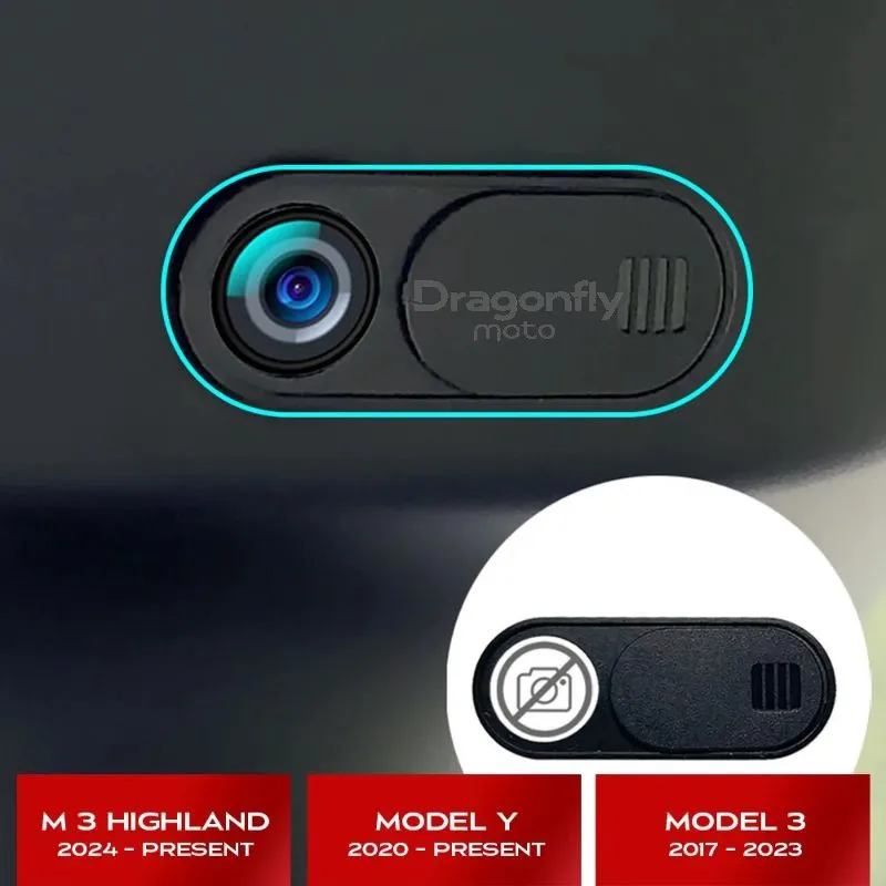 Car Camera Cover For Tesla Model 3 Y 2024 Webcam Slide Blocker Privacy Protector 1 / 5 Pcs compatible with tablet PC Laptop iPad