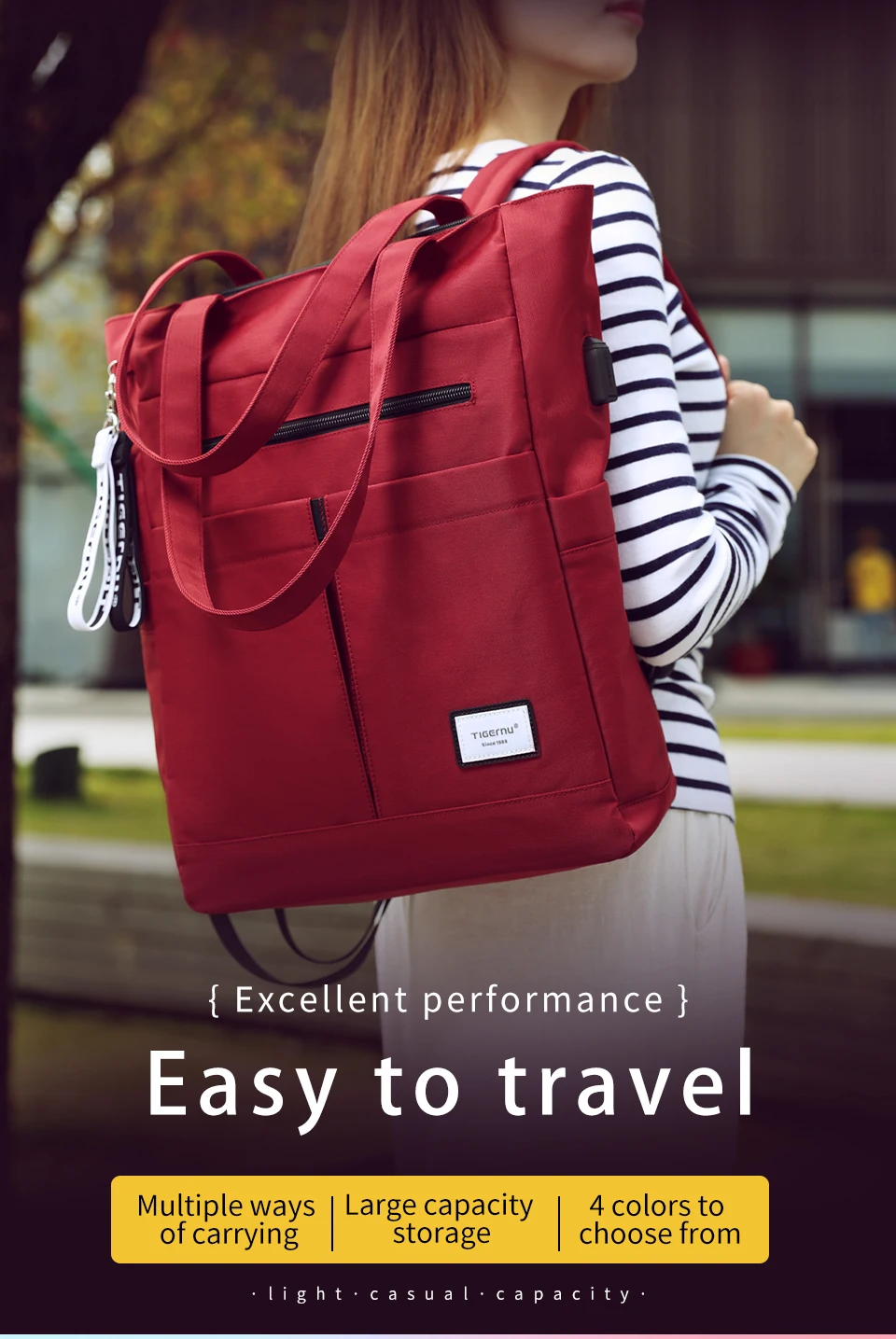 Tigernu Rucksäcke für Frauen 14 15,6 Zoll Laptop Rucksack weibliche Tasche Frauen Schultertaschen Mädchen Einkaufstasche Reiserucksäcke – Detail 2