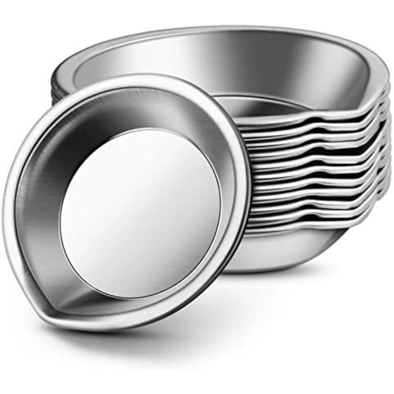 

Joystar 12pcs Makeup Palette Stainless Steel Small Round Paint Tray Artist Watercolours Paint Mixing Palette Tray