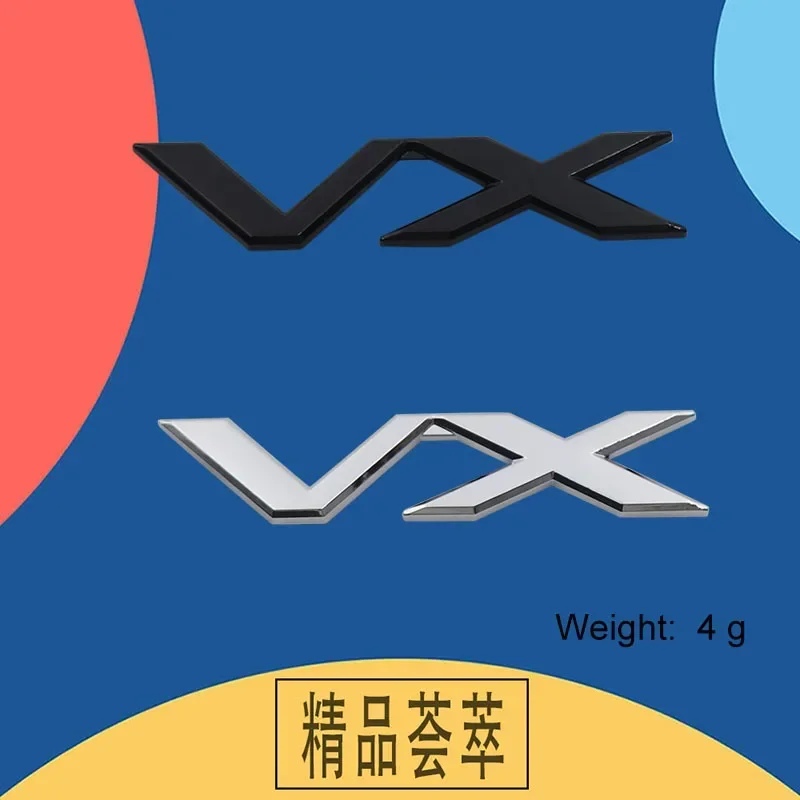 3D Premium VX V X Badge Sticker For Japan Japanese SUV Off Road car Engine Hood Fender trunk Tail Rear Decal Emblem