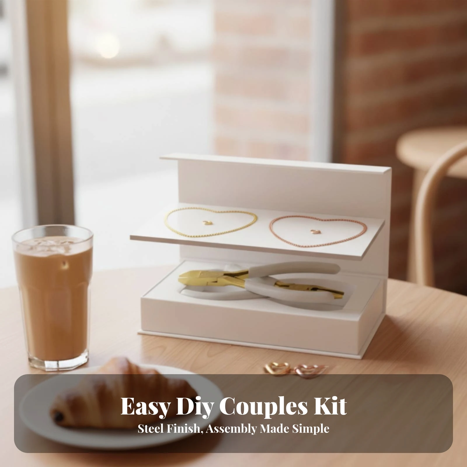 DIY Bracelet Kit Stainless Steel Bracelet Kit with Tools Jewelry Box Allall-in-One Complete for Beginners, Craft Projects view 3