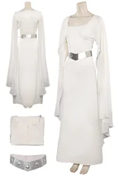 Wholesale Leia Cosplay Role Play Elegant White Dress Movie Space Battle Princess Costume Women Fantasia Roleplay Outfits Fantasy