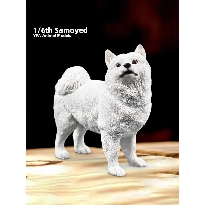 Modello animale simulato cucciolo carino in scala 1/6 Modello di cane bianco regalo per collezione regalo corpo action figure da 12 pollici