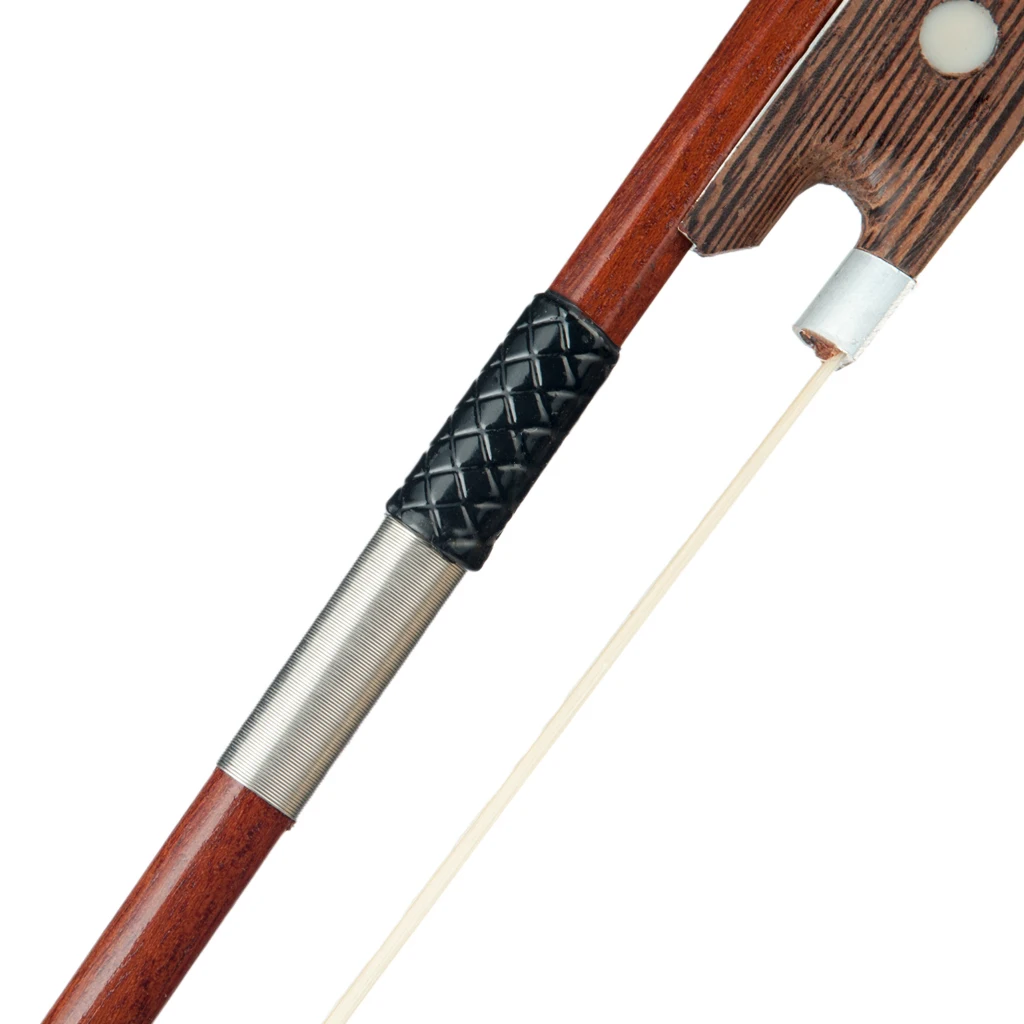 Mugig 4/4 3/4 1/2 1/4 1/8 Brazilwood Violin Bow Brazil Wood Round Stick Fiddle Bow Student Beginner Use