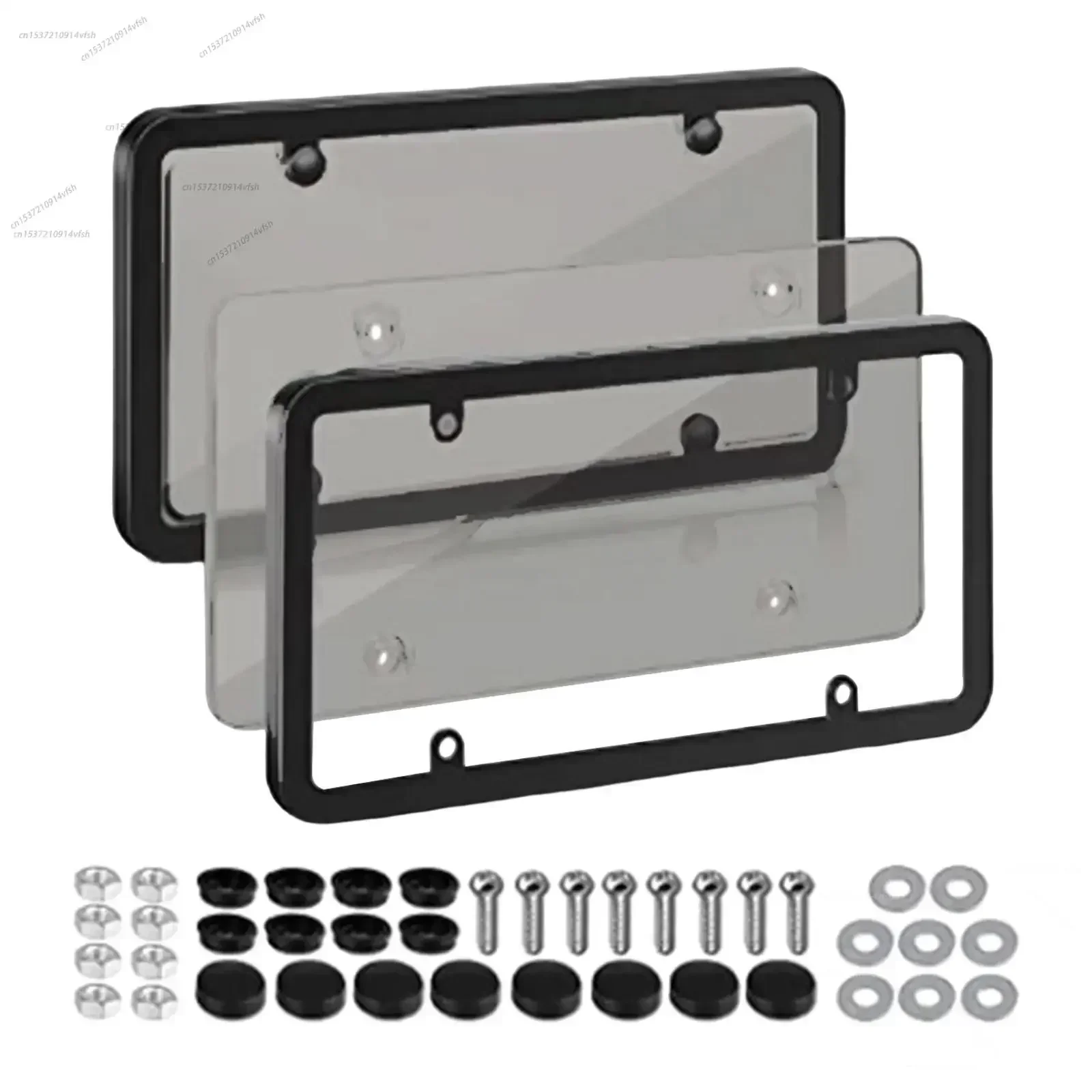 2pcs Car License Plate Frame Holder Clear Auto License Frame Holder Modified License Plate ProtectivesShell Car Accessories