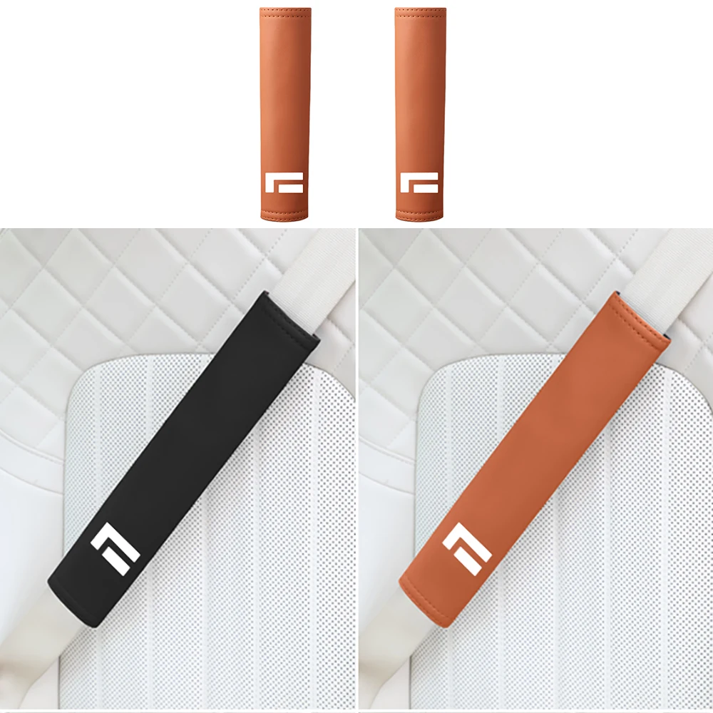 Car Leather Seat Belt Shoulder Protector For BAIC Jishi Polestone 01 Rox 01 2023 - 2025 Seat Belt Protective Cover Accessories
