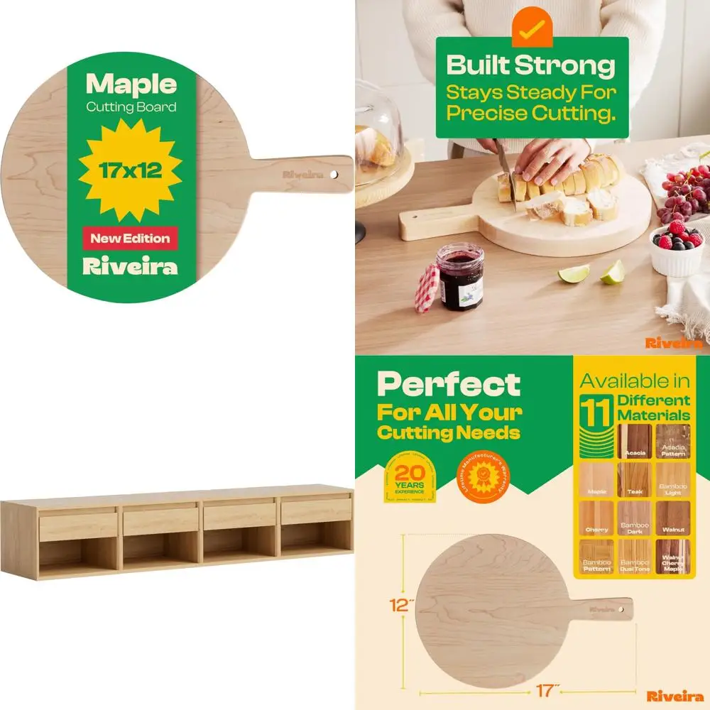 

Разделочная доска из клена Riveira — Gourmet Maple Grandeur: Деревянная разделочная доска — Разделочные доски из натурального дерева для кухонного деко