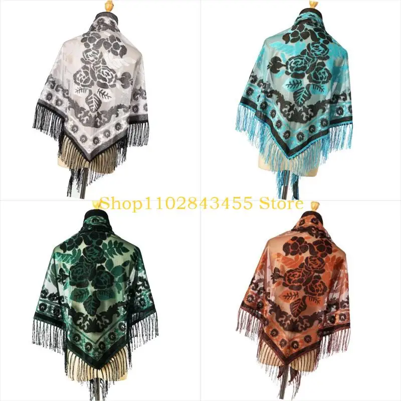 

49MC Multifunctional Shawl for Women Long Tassels Neck Wrap for Weddings Evening Parties Fashion Cheongsam Shawl Gift