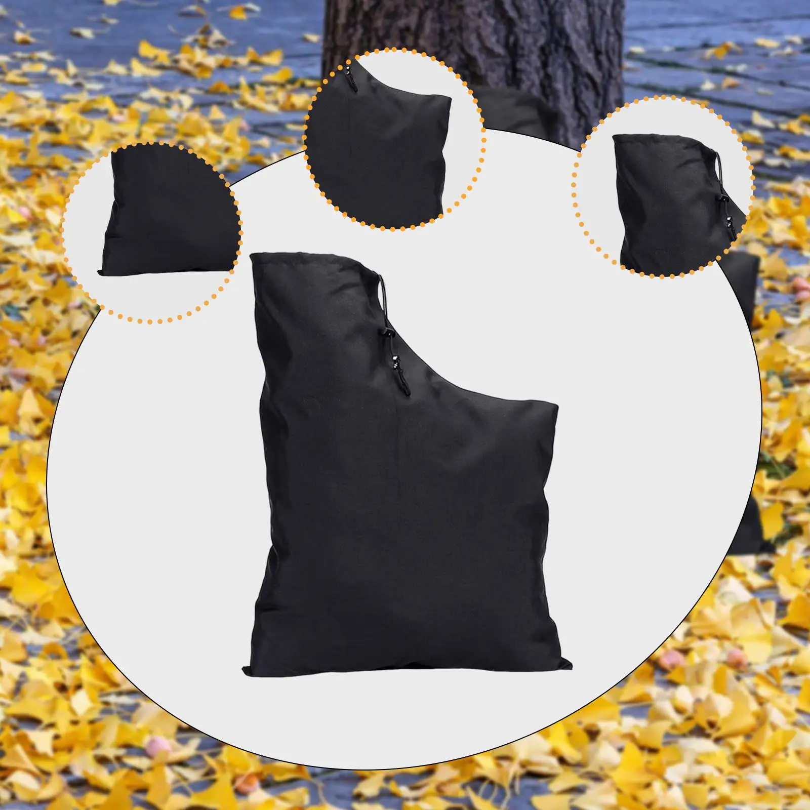 Bolsas para soplador de vacío de hojas, contenedor de lavandería reutilizable grande para jardinería, desechos, recorte de césped, basura de jardín, hoja de carga, 2 piezas