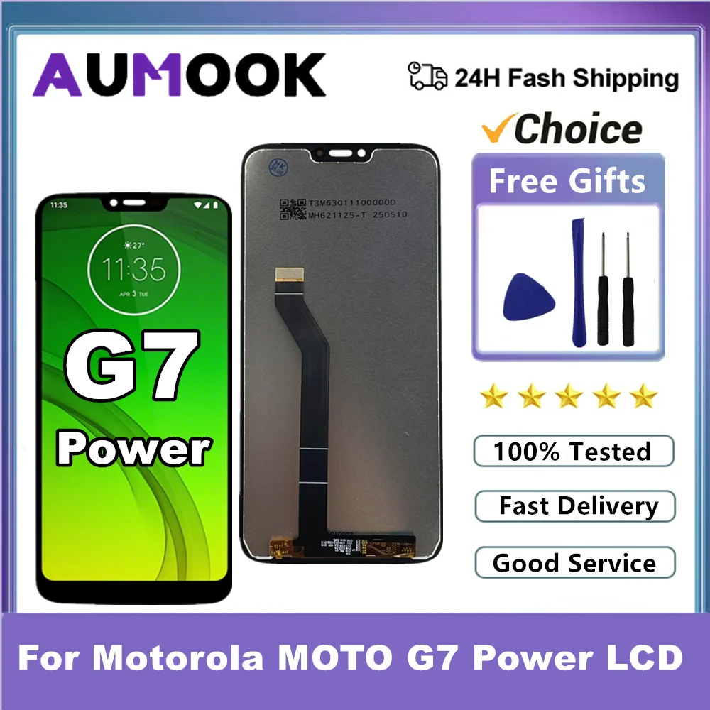 6,2-дюймовый ЖК-экран для Motorola Moto G7 Power XT1955 XT1955-4, дигитайзер сенсорного экрана в сборе с заменой рамки