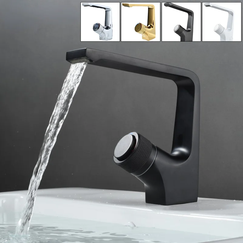 Bathroom Faucets Brass Push Button Wash Basin Faucet Hot&Cold Mixer Water Tap