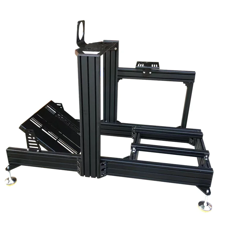 DIY Sim Racing Cockpit Silver 40120 Kit Black 4080 Aluminium Frames Directly Drive Motion Car Game Driving Simulator Sim Rig