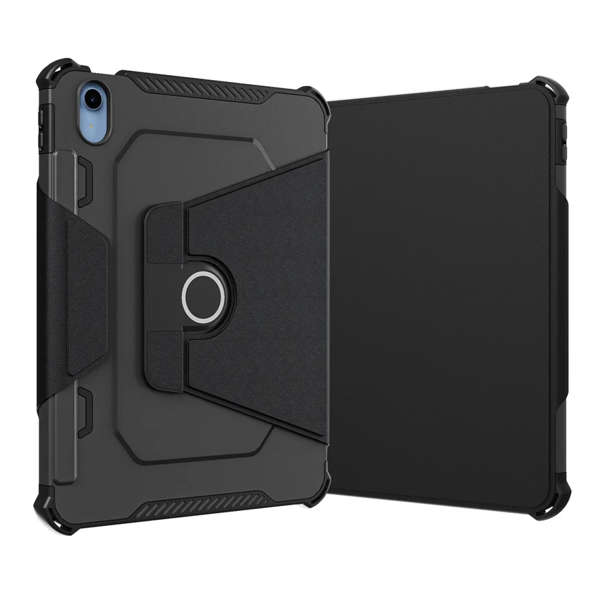 For iPad 10.9 2022 Case PC+TPU Tablet Case for iPad 10 10.9 2022 Cover 360 Degree Rotation Shockproof Armor LeatherTablet Shell