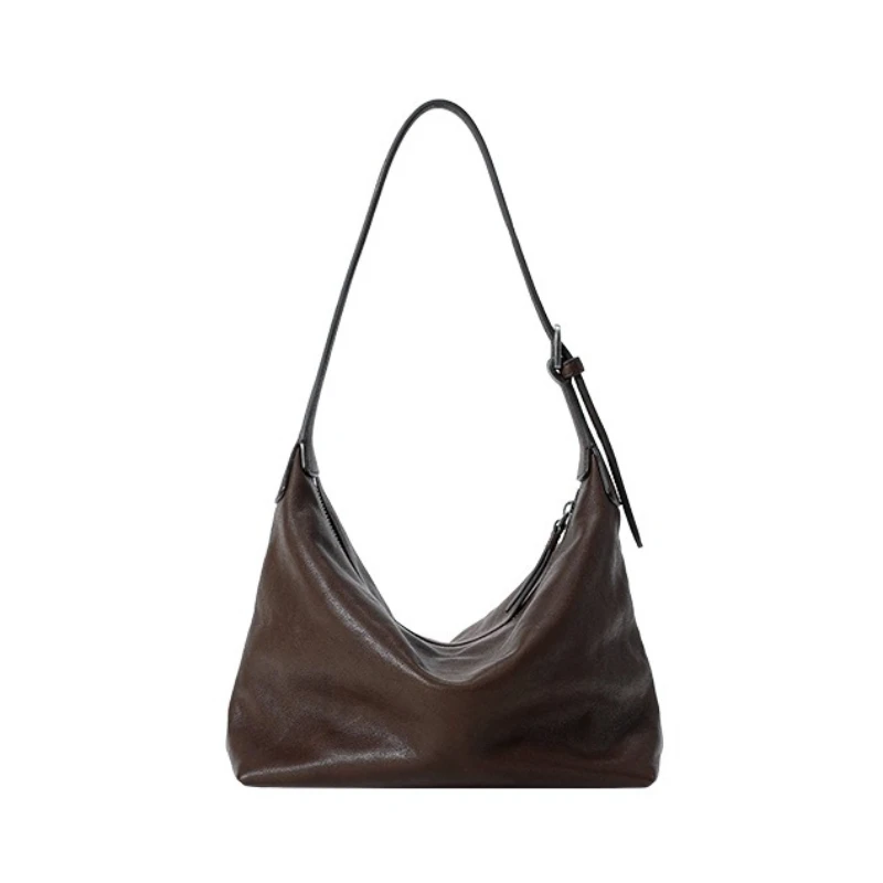 

Women's Vintage Shoulder Bag Vegetable Tanned Leather Hobo Bag Underarm Crossbody Handbag Commute Daily Classic