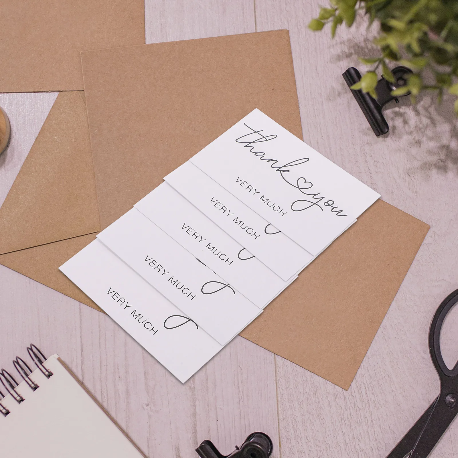 

150Pcs Thank You Cards Elegant Thick Paper Blank Spaces for Small Business Bakery Retail Shop Gift Packing Supplies