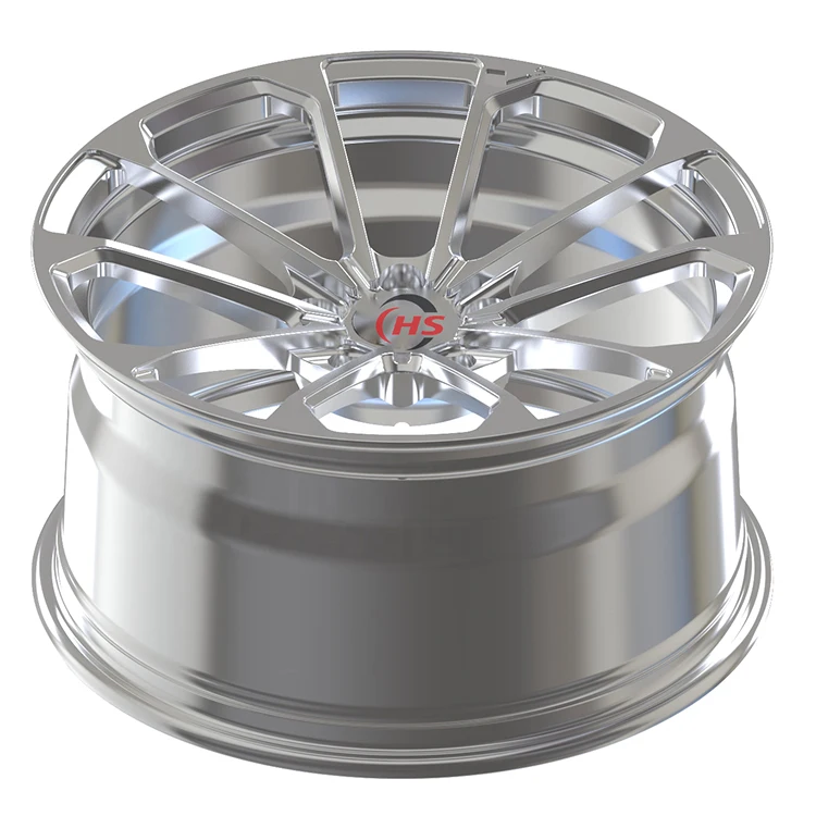 Custom 1-Piece 6061-T6 Light Weight Monoblock Polished Sliver Forged Wheels Rims