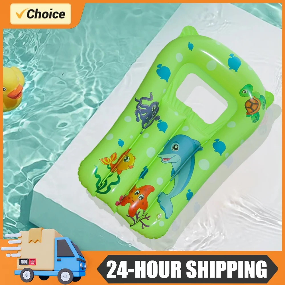 Kids Floating Surfboard Children Water Recliner Cartoon Inflatable Floating Row PVC Cute Water Hammock Thickened for Pool Party