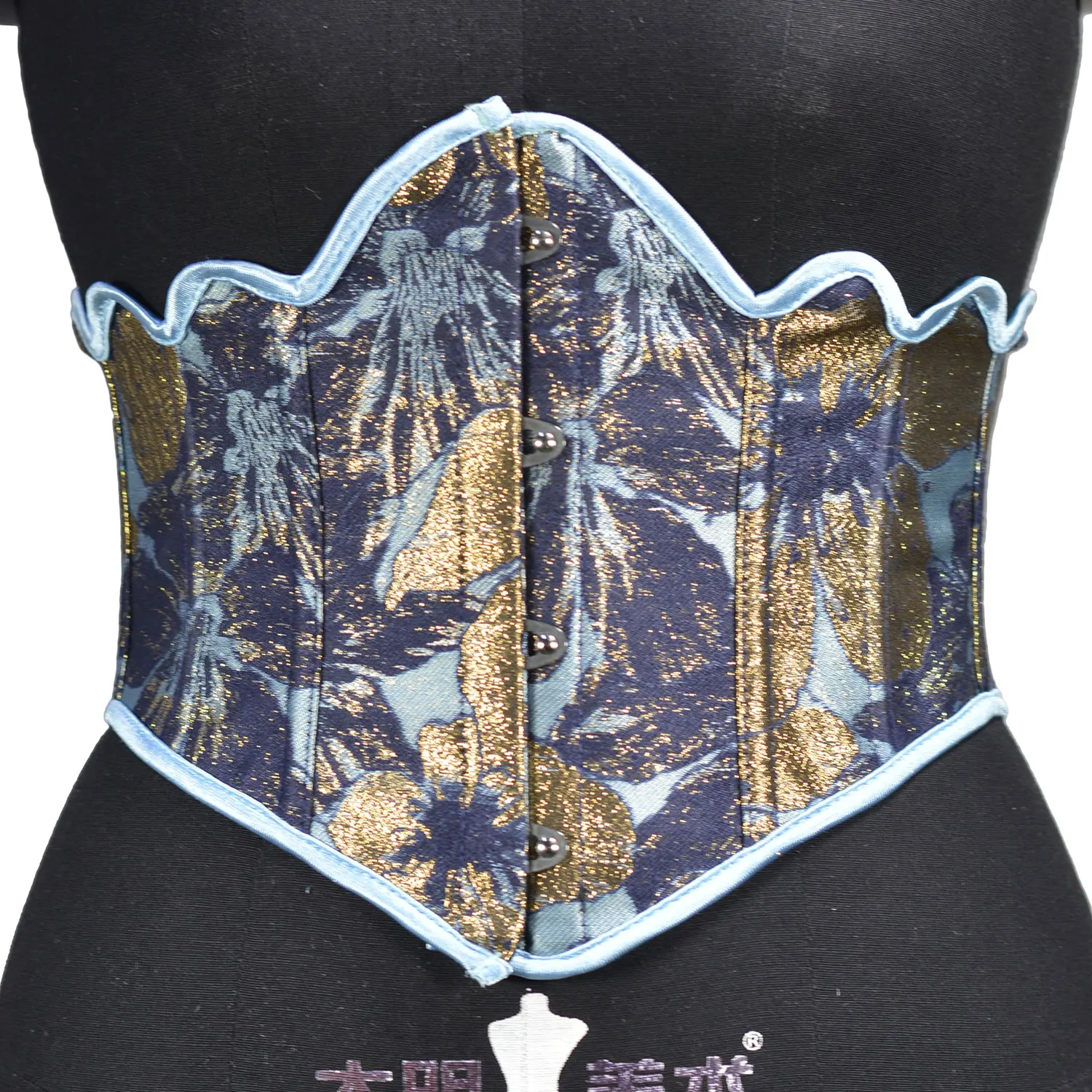 

Women's Corset Underbust Floral Gothic Corsets Sexy Jacquard Bustiers Waist Trainer Bustier Woman Carnival Costume Corset